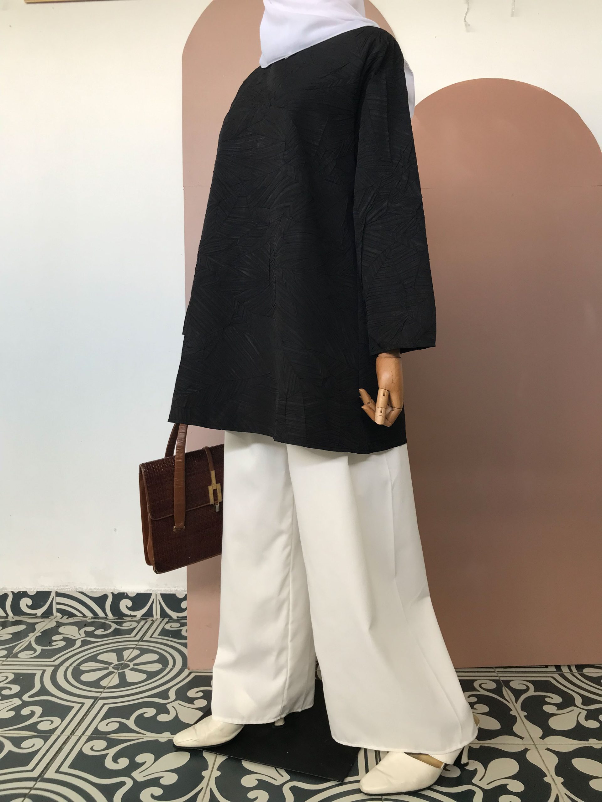 Tiara Ironless Tops in Jet Black - Image 3