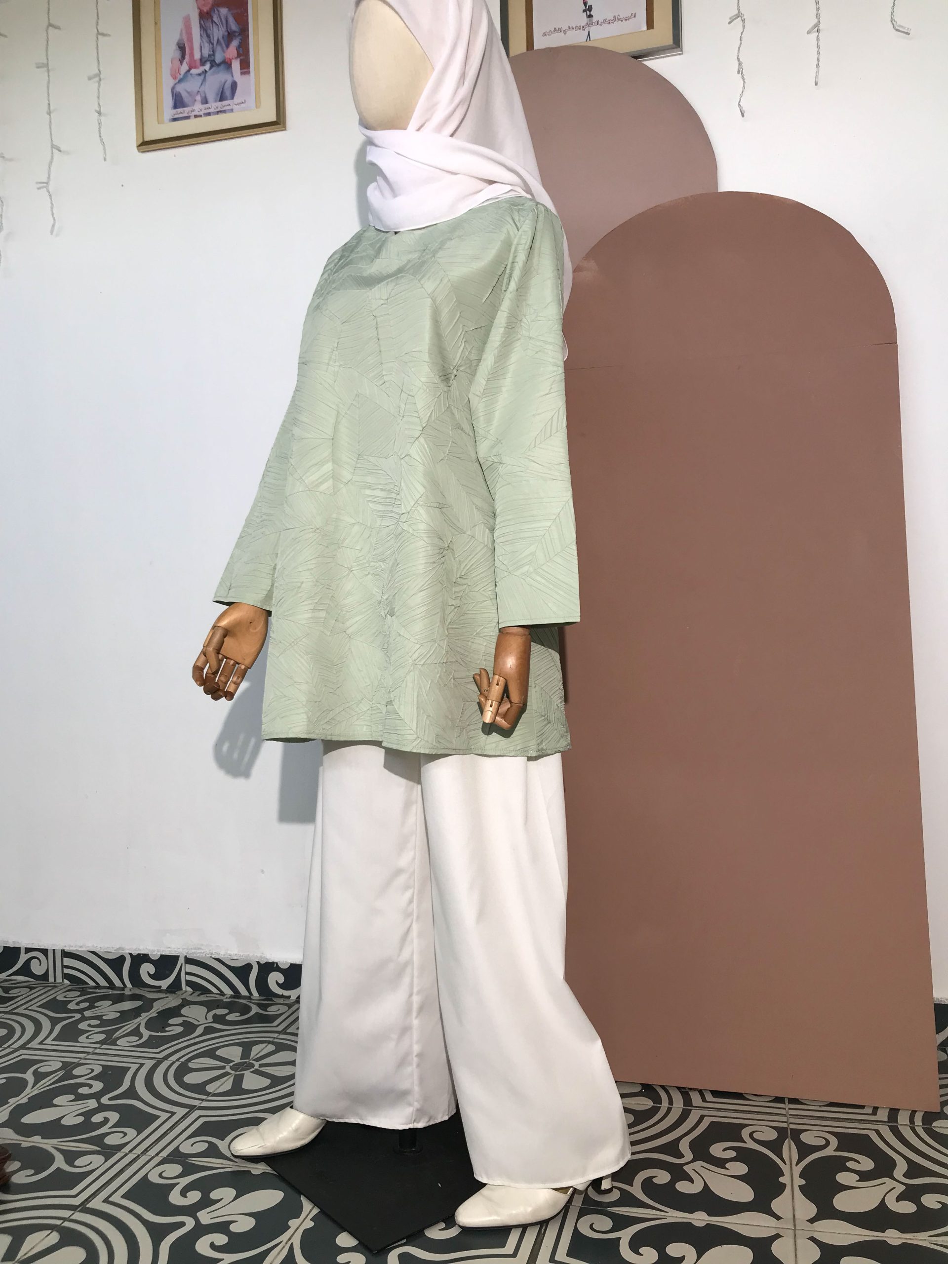 Tiara Ironless Tops in Honeydew - Image 4