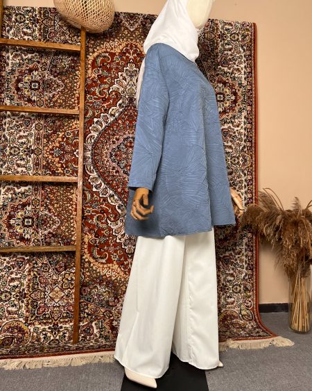 Tiara Ironless Tops in Periwinkle