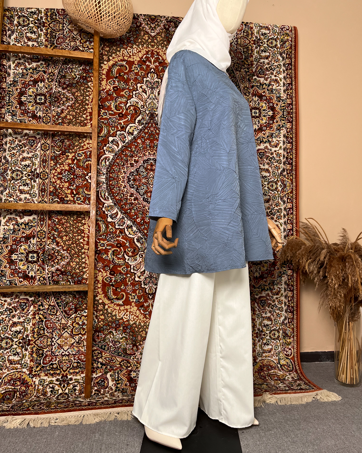 Tiara Ironless Tops in Periwinkle