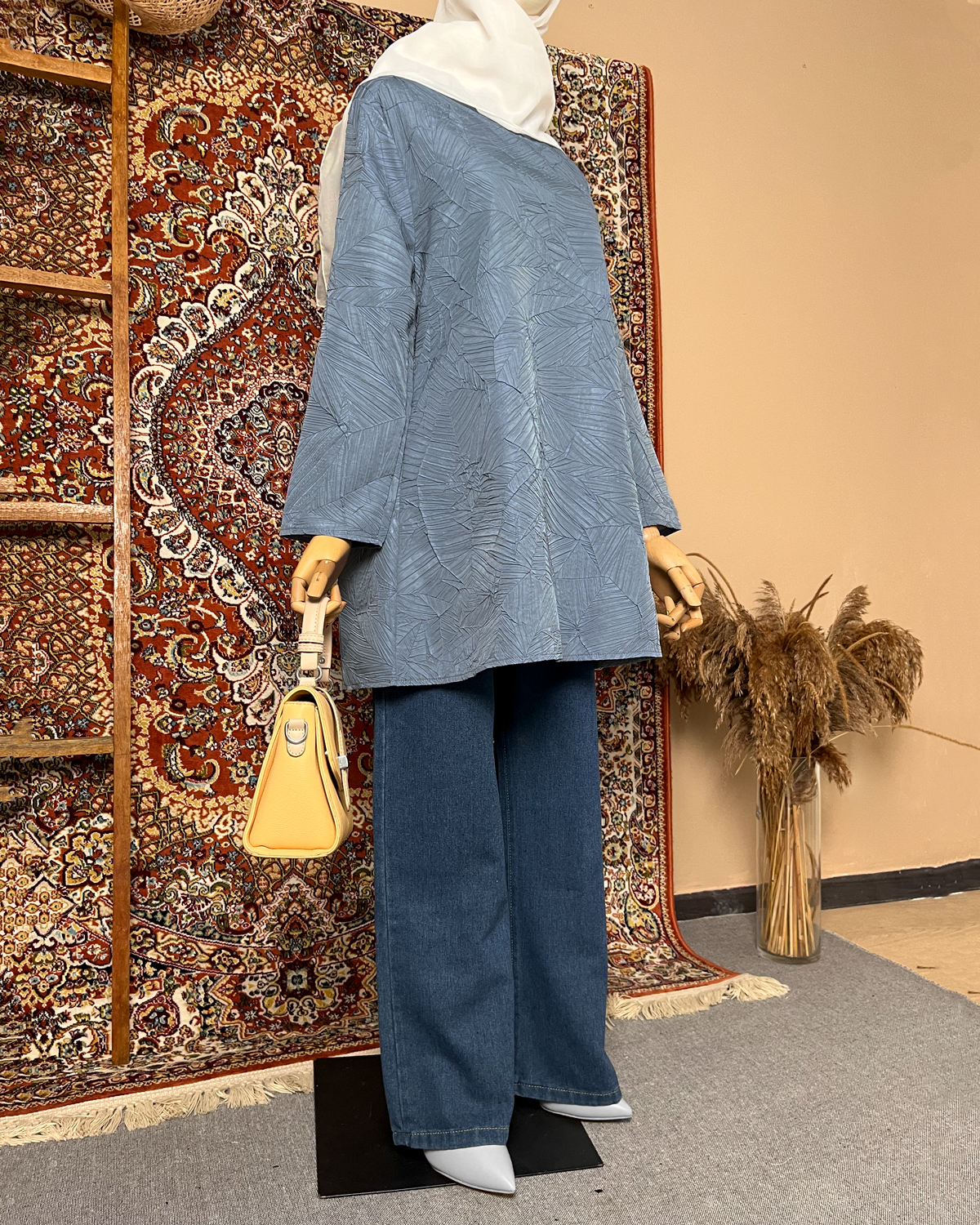 Tiara Ironless Tops in Periwinkle - Image 2