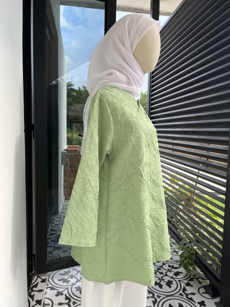 Tiara Ironless Tops in Apple Green