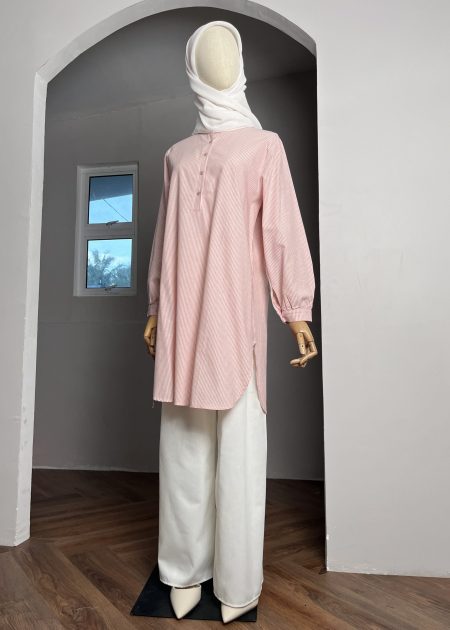 Aurora Stripe Tops in Pink