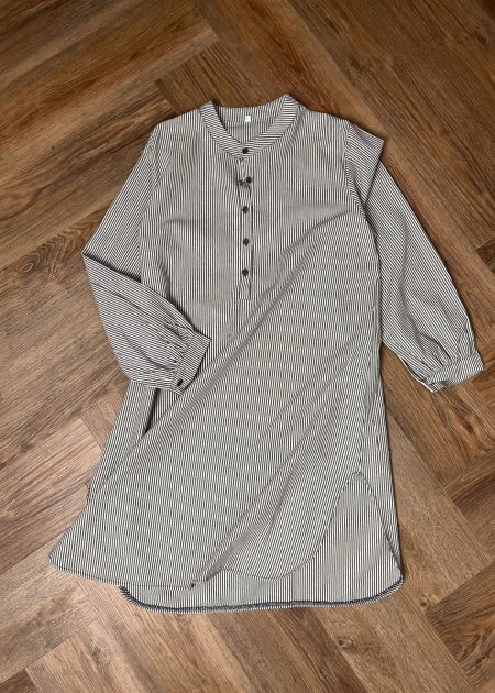Aurora Stripe Tops in Black