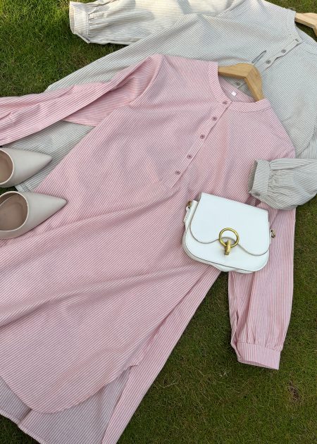 Aurora Stripe Tops in Pink