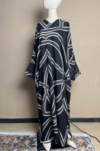Dayang Exclusive Kaftan Dress in Black Essence