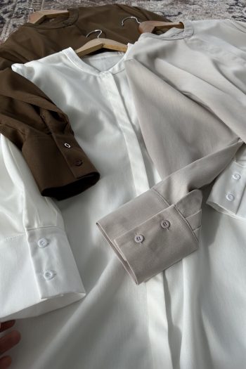 Blouse Labuh Muslimah Dania Long Tops In White