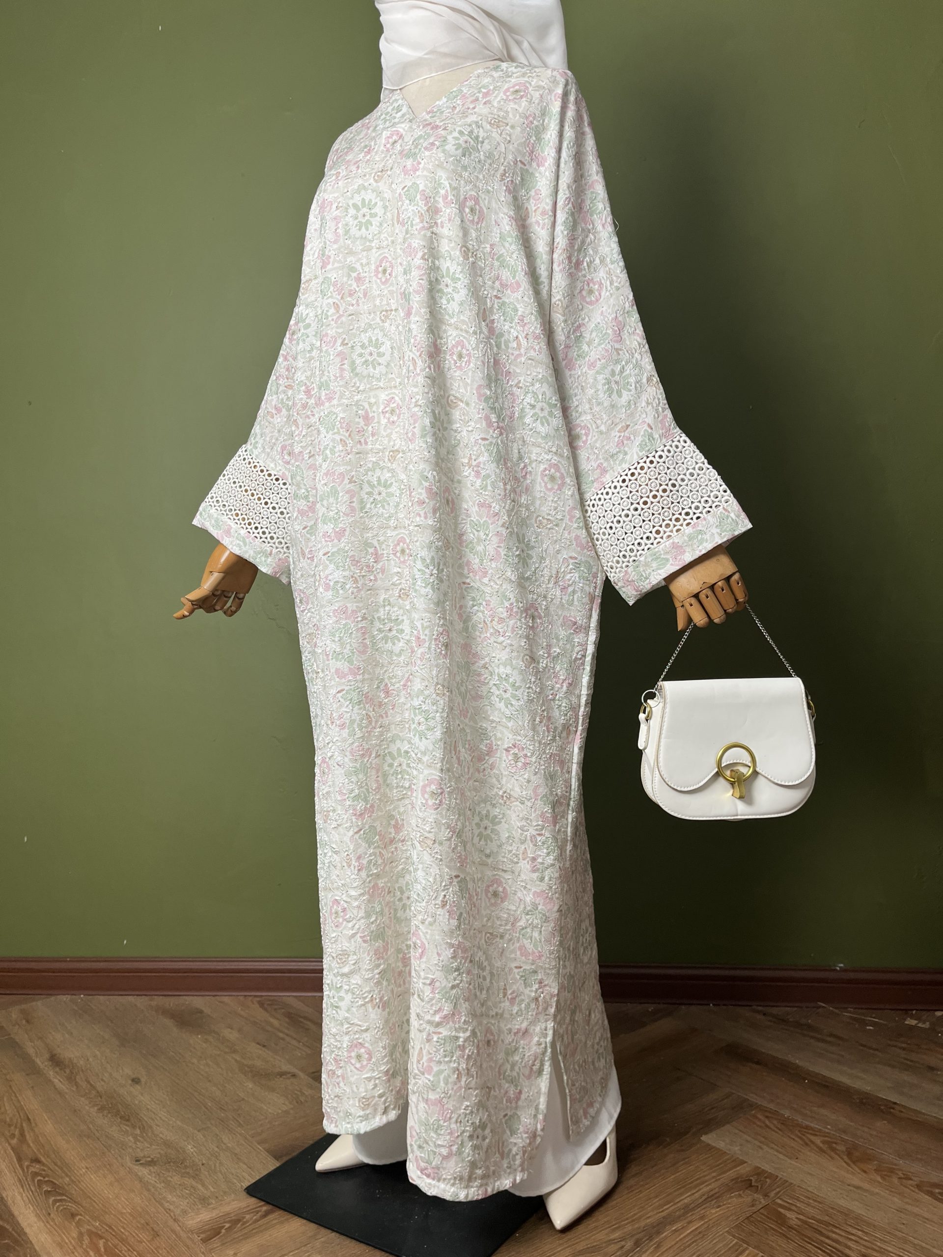 Zairra Luxe Kaftan Dress in Pumpkin - Image 5