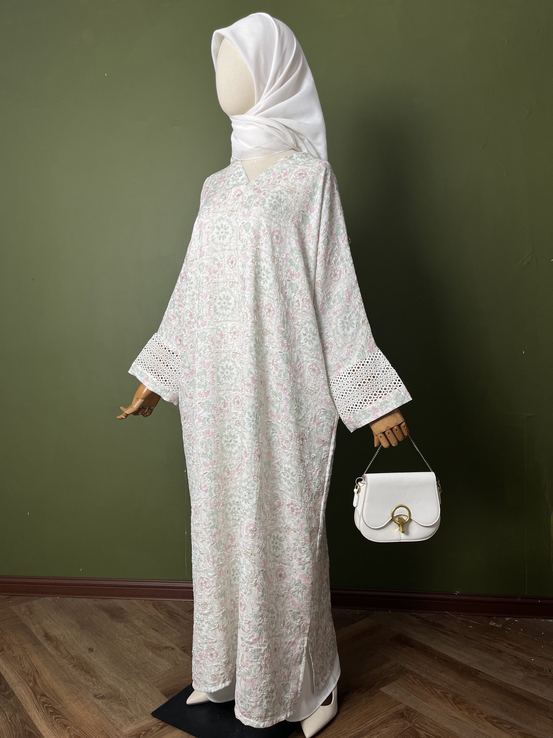 Zairra Luxe Kaftan Dress in Pumpkin - Image 3
