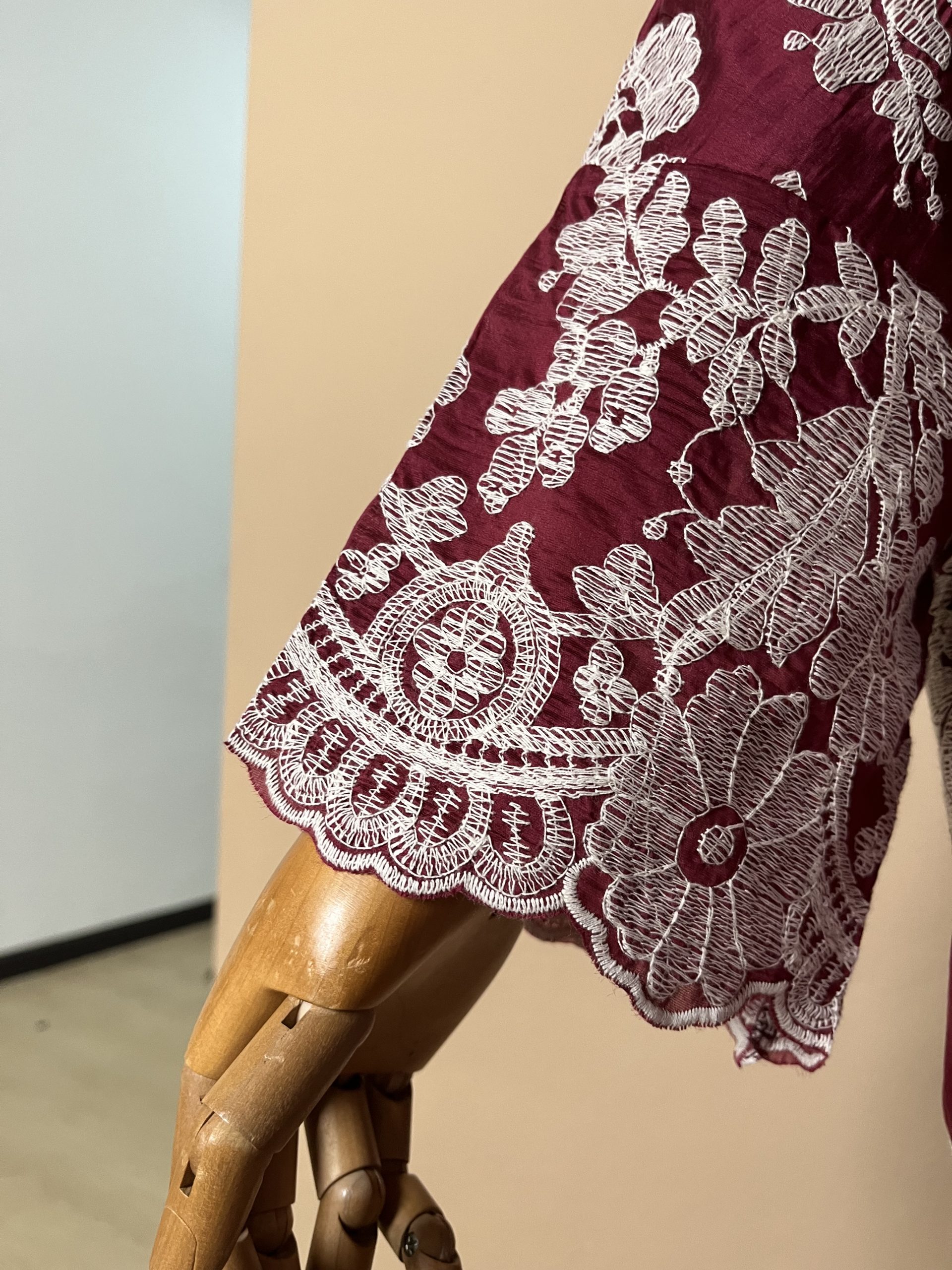 Taffeta Royale Organza Silk embroidery Set (Full lining) In Royal Blue - Image 4