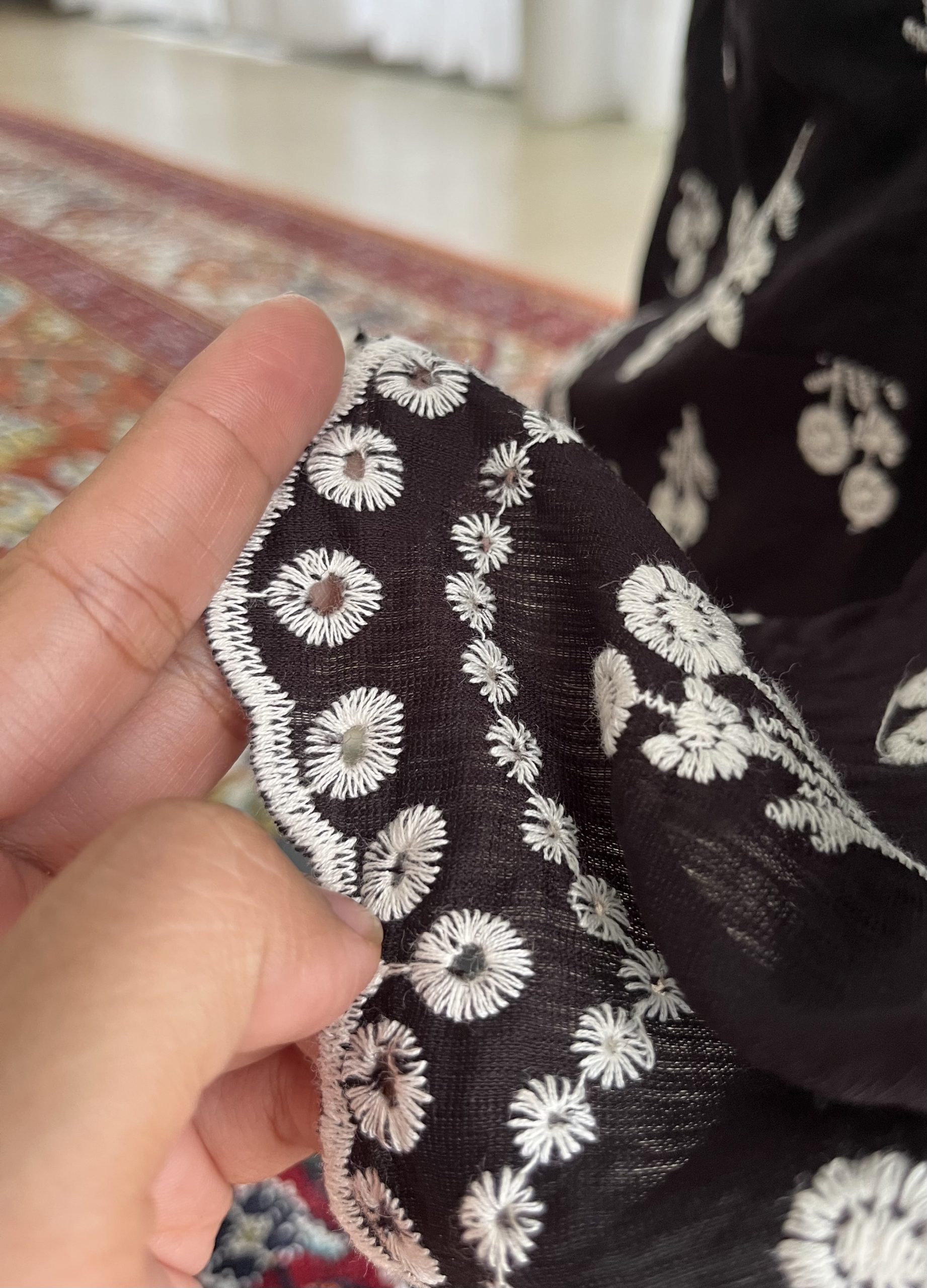 Mahsuri Embroidery in Black - Image 2