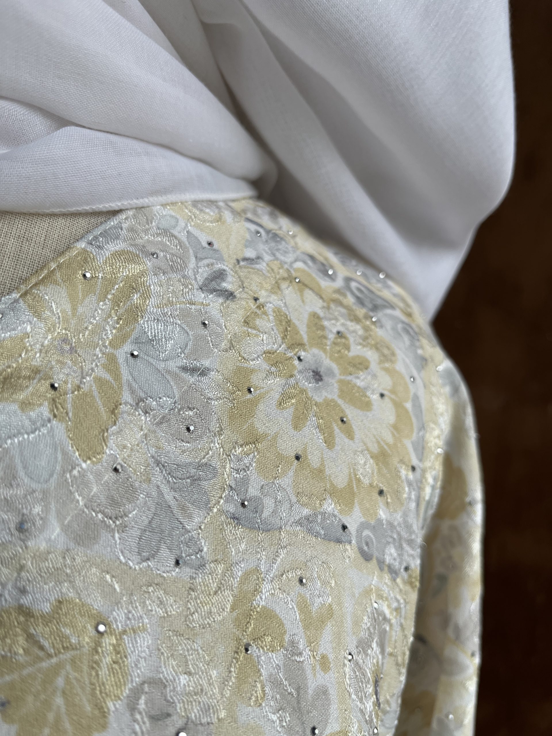 Zairra Luxe Kaftan Dress in Crystal Yellow - Image 2
