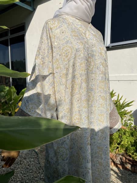 Zairra Luxe Kaftan Dress in Crystal Yellow