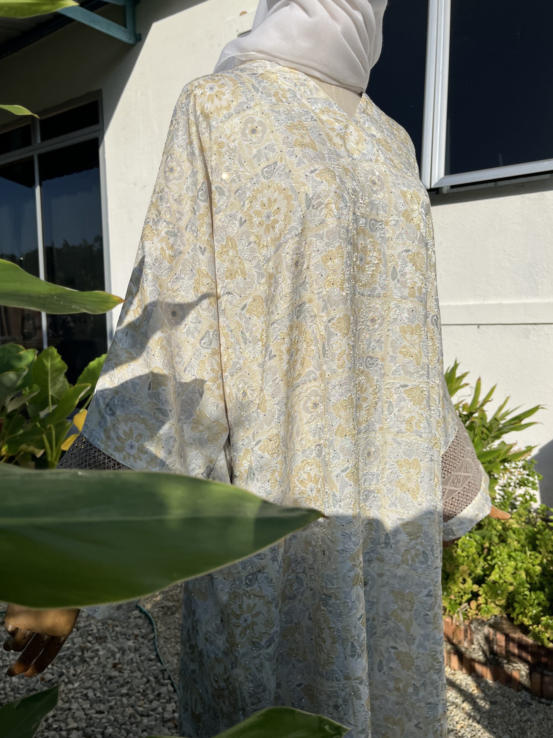Zairra Luxe Kaftan Dress in Crystal Yellow
