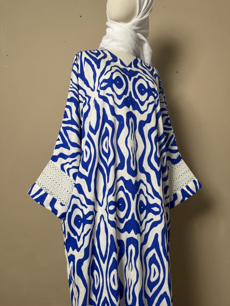 Lateefa Luxe Kaftan Dress in Royal Blue