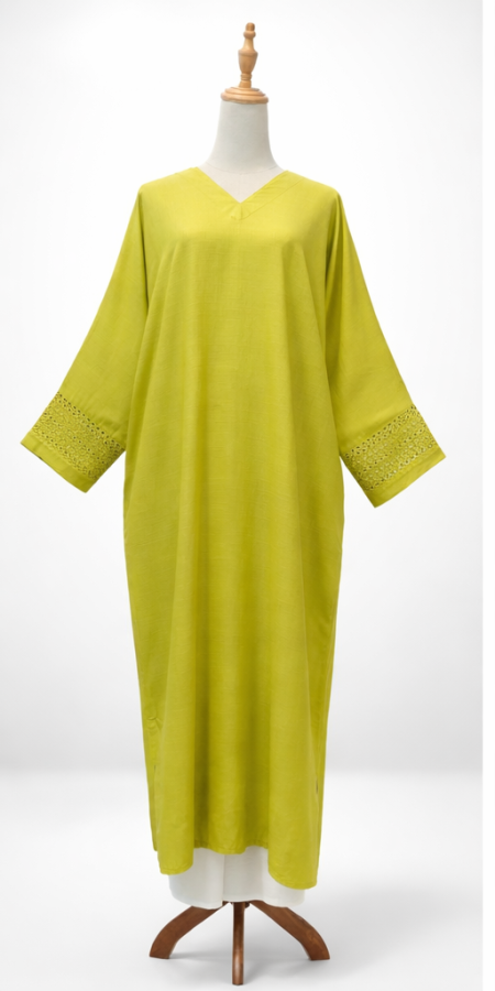 Ameera Exclusive Kaftan Luxe in Lime Green
