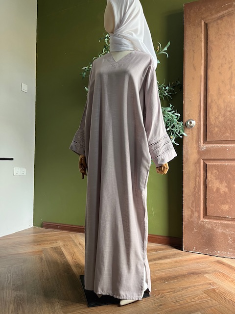 Ameera Exclusive Kaftan Luxe in Greige Grey - Image 4