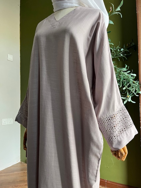 Ameera Exclusive Kaftan Luxe in Greige Grey - Image 3
