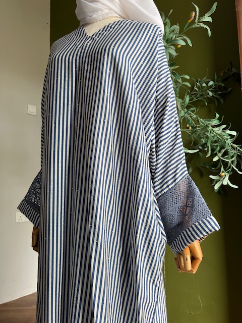 Serene Luxed Kaftan Lace in Smoky Blue - Image 4