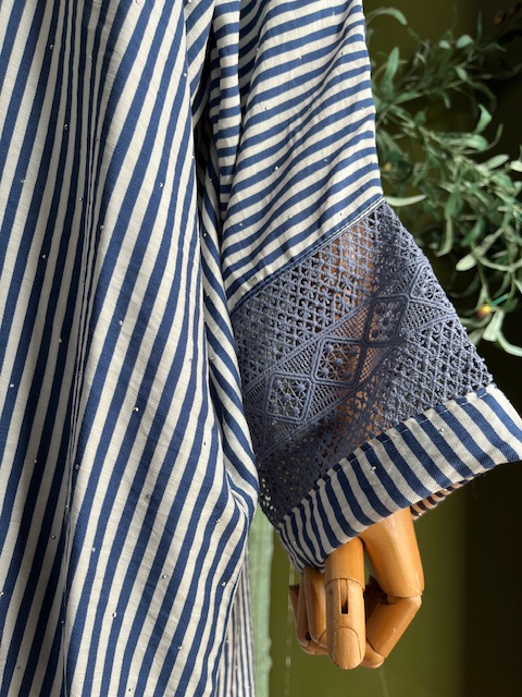 Serene Luxed Kaftan Lace in Smoky Blue - Image 2