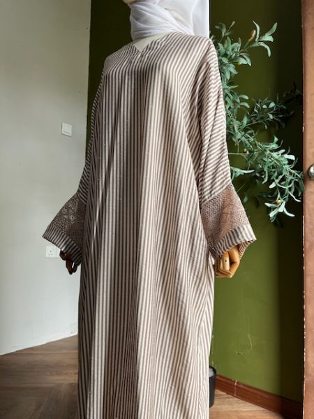Serene Luxed Kaftan Lace in Stone grey