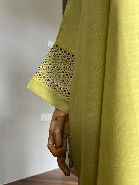 Ameera Exclusive Kaftan Luxe in Lime Green - Image 2
