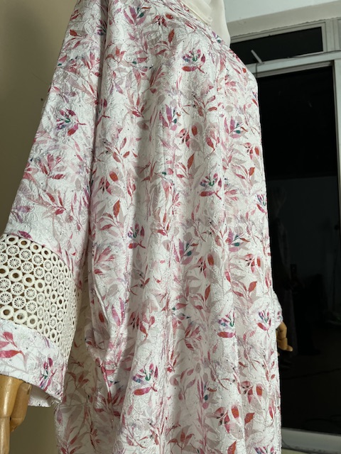 Zairra Luxe Kaftan Dress in Rosé Petals - Image 3
