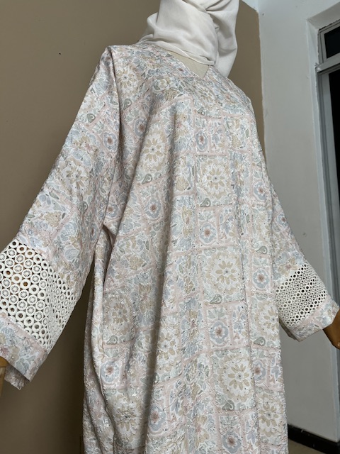 Zairra Luxe Kaftan Dress in Golden Whisper