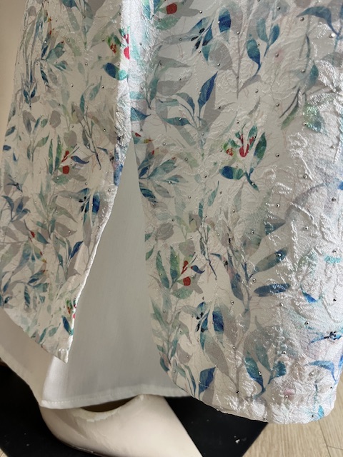 Zairra Luxe Kaftan Dress in Ocean Muse - Image 5