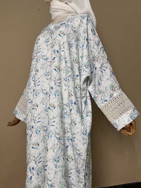 Zairra Luxe Kaftan Dress in Ocean Muse - Image 6