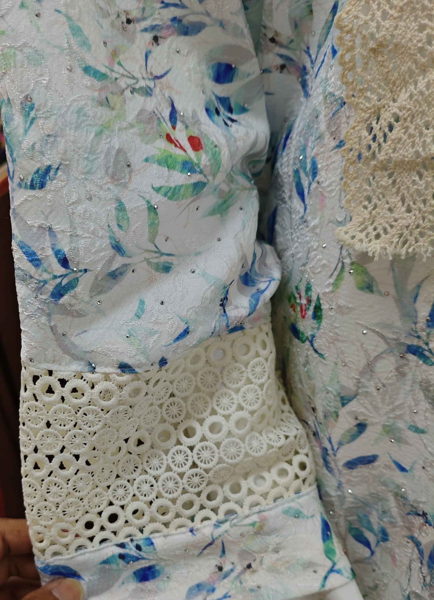 Zairra Luxe Kaftan Dress in Ocean Muse - Image 2
