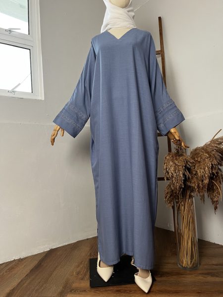Ameera Exclusive Kaftan Luxe in Dusty Blue