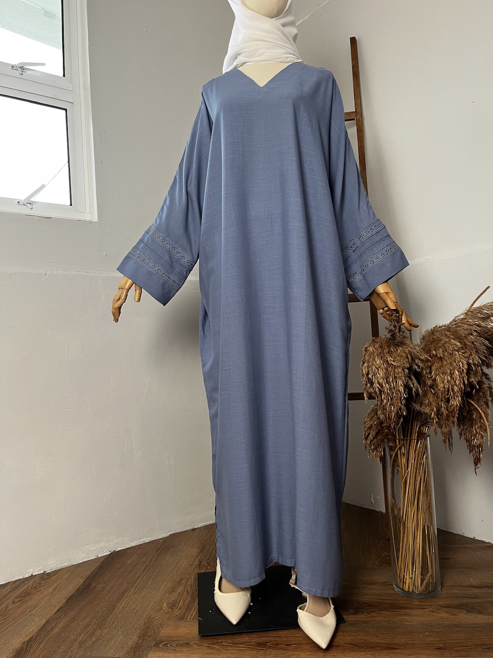 Ameera Exclusive Kaftan Luxe in Dusty Blue