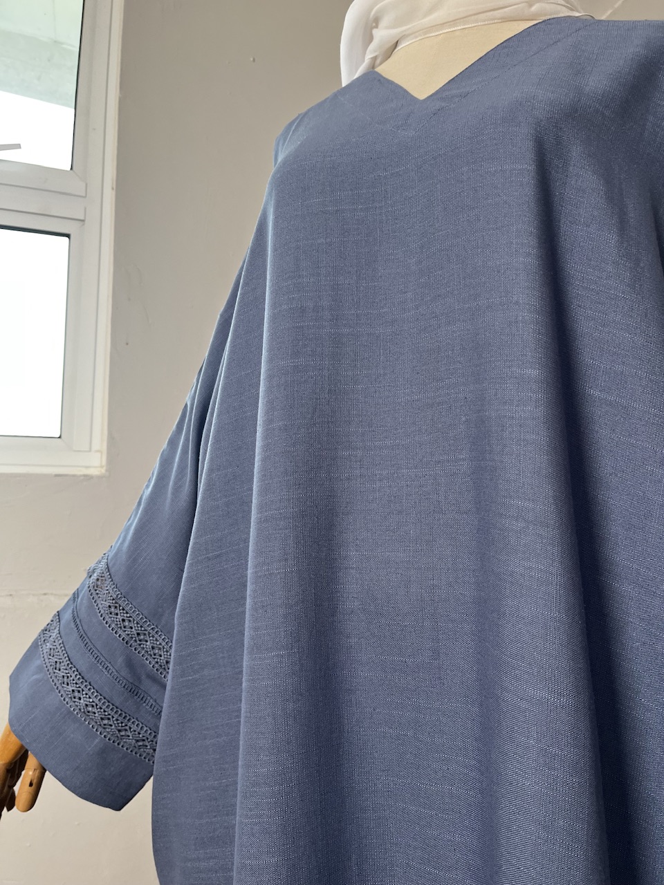 Ameera Exclusive Kaftan Luxe in Dusty Blue - Image 2